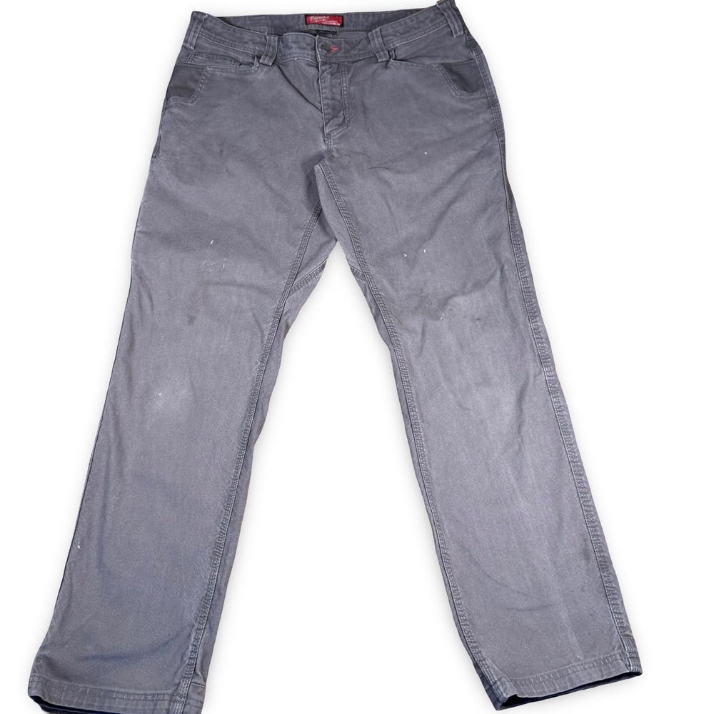 Milwaukee Pants Mens 36x32 Gray Carpenter Work Utility Pocket Stretch Canvas